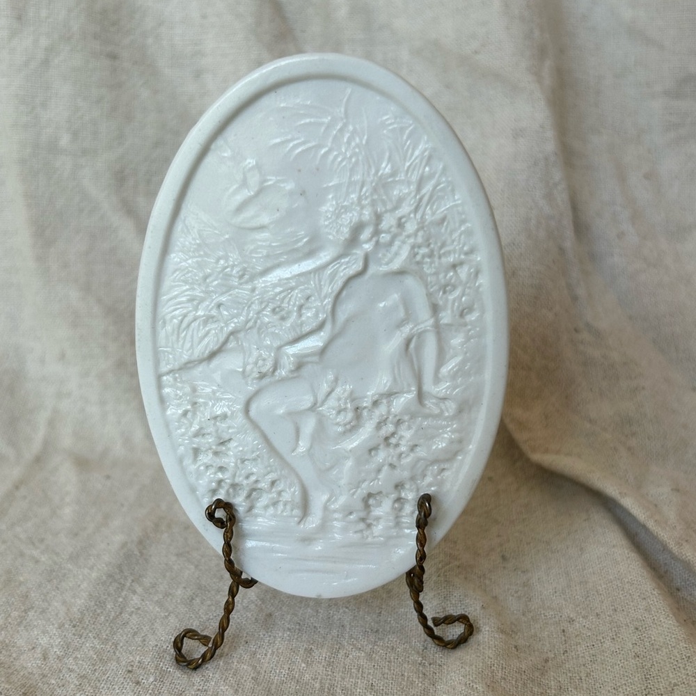 Antique Lithophane with Stand
